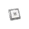 Niloé kettős USB-A+A töltőaljzat - 3 A - 15 W, fehér 