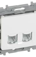 Niloé RJ11 + RJ45 Cat.5 UTP csatlakozóaljzat, fehér