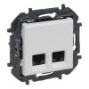 Niloé Step 2xRJ45 Cat.5E UTP aljzat, fehér 