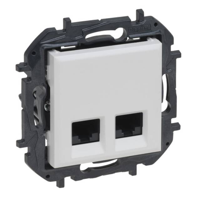 Niloé Step 2xRJ45 Cat.5E UTP aljzat, fehér 