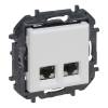 Niloé Step 2xRJ45 Cat.6 STP aljzat, fehér 
