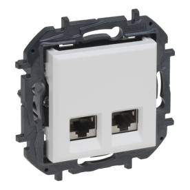 Niloé Step 2xRJ45 Cat.6 STP aljzat, fehér