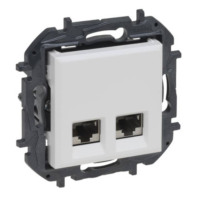Niloé Step 2xRJ45 Cat.6 STP aljzat, fehér 