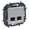 Niloé Step 2xRJ45 Cat.6 UTP aljzat, alumínium 