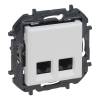 Niloé Step 2xRJ45 Cat.6 UTP aljzat, fehér 