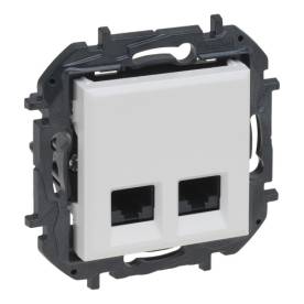 Niloé Step 2xRJ45 Cat.6 UTP aljzat, fehér