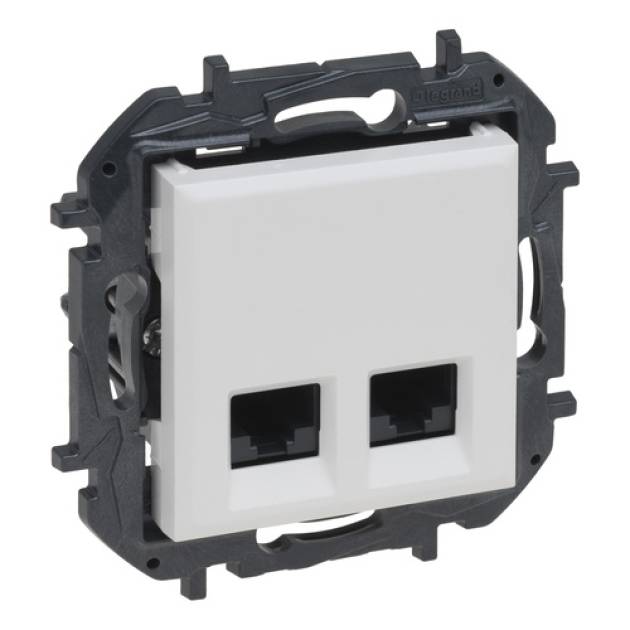 Niloé Step 2xRJ45 Cat.6 UTP aljzat, fehér 