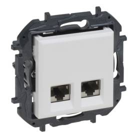 Niloé Step 2xRJ45 Cat.6A STP aljzat, fehér