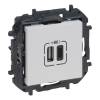 Niloé Step 2xUSB-A+C töltőaljzat 5V 3A 15W, fehér 