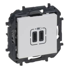 Niloé Step 2xUSB-C töltőaljzat 5V 3A 15W, fehér