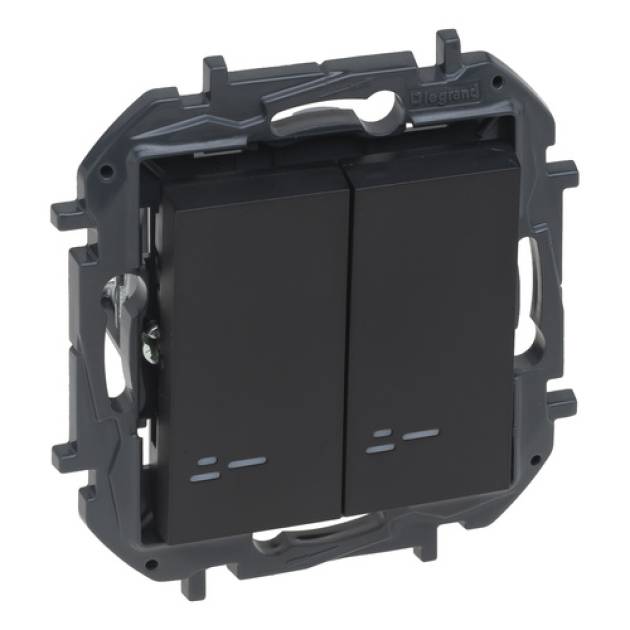 Niloé Step csillárkapcsoló jelzőfénnyel, 10AX, fekete 