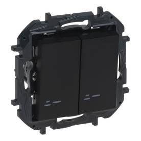 Niloé Step kettős váltókapcsoló jelzőfénnyel, fekete