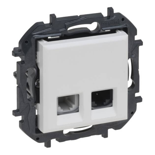 Niloé Step RJ45 Cat.6 UTP + 1xRJ11 aljzat, fehér 
