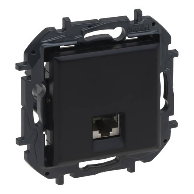Niloé Step RJ45 Cat.6A STP aljzat, fekete 