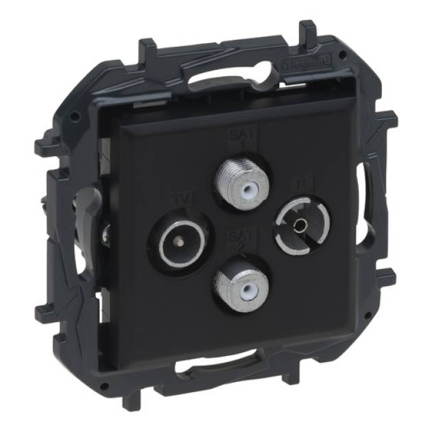 Niloé Step TV-R-SAT-SAT csillagpontos aljzat (1,5 dB), fekete 