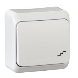 PRIMA Váltókapcsoló, lépcsőjellel 10AX, fehér (106)