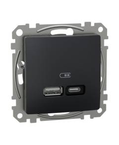 SEDNA Dupla USB töltő, A+C, 21W, antracit