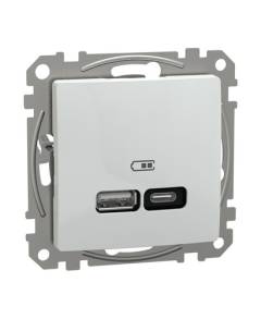 SEDNA Dupla USB töltő, A+C, 21W, fehér
