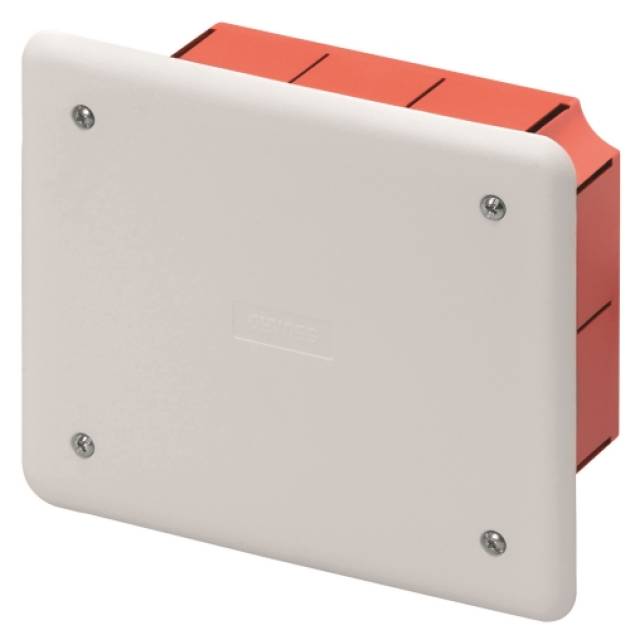 Süllyesztett kötő-/szerelvénydoboz DIN-sínnel téglalap 118mm x 96mm x 50mm 
