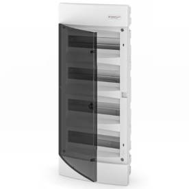 Süllyesztett lakáselosztó doboz, C sorozat, 48modulos, átlátszó ajtó-4soros,676x