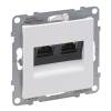 Suno 2xRJ45 Cat.6 STP aljzat, fehér 