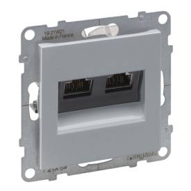 Suno 2xRJ45 Cat.6A STP aljzat, alumínium