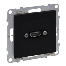 Suno elővezetékelt HDMI 1.4 típusú aljzat, 15 cm kábellel szállítva, fekete