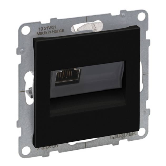 Suno RJ45 Cat.6 STP aljzat, fekete 