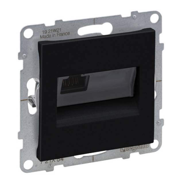 Suno RJ45 Cat.6A UTP aljzat, fekete 