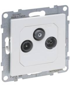 Suno TV-R-SAT aljzat, átmenő (14 dB), fehér