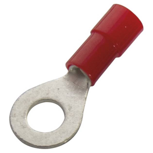 Szemes saru DIN 46237 0,5-1,5mm2 10M/csavar gyűrűs-alakú PVC piros réz ónozott P 