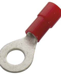 Szemes saru DIN 46237 0,5-1,5mm2 4M/csavar gyűrűs-alakú PVC piros réz ónozott PS