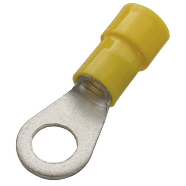 Szemes saru DIN 46237 4-6mm2 4M/csavar gyűrűs-alakú PVC sárga réz ónozott SSZ4 H 