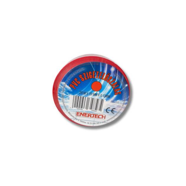 Szigetelőszalag 19mm x 20m piros 