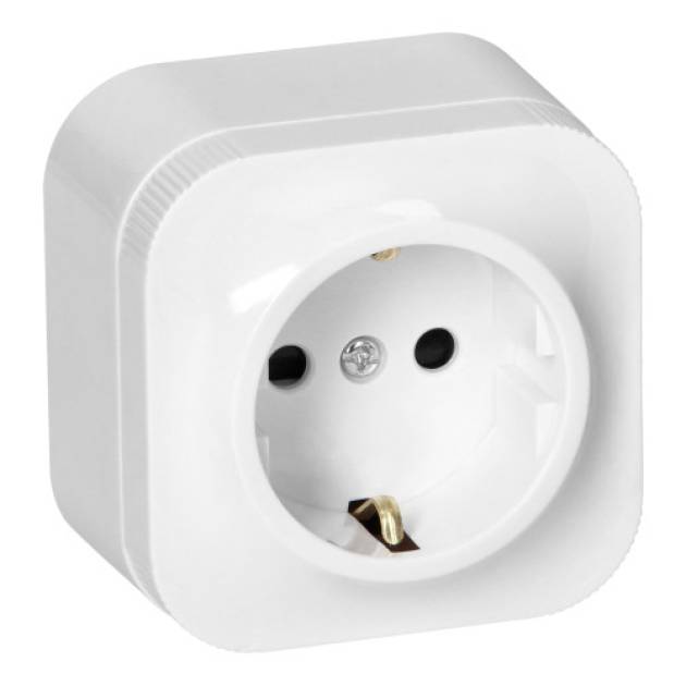 TODO IP20 falon kívüli 2P+F csatlakozóaljzat, 16 A, fehér 