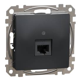 ÚJ SEDNA 1xRJ45 Cat5e UTP aljzat, antracit