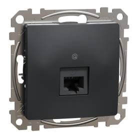 ÚJ SEDNA 1xRJ45 Cat6 UTP aljzat, antracit