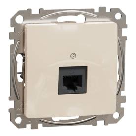 ÚJ SEDNA 1xRJ45 Cat6 UTP aljzat, bézs