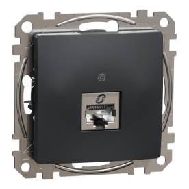 ÚJ SEDNA 1xRJ45 Cat6A STP aljzat, antracit