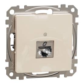 ÚJ SEDNA 1xRJ45 Cat6A STP aljzat, bézs