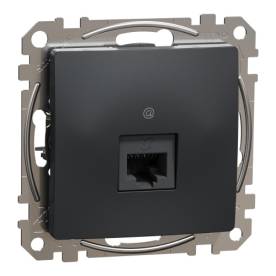 ÚJ SEDNA 1xRJ45 Cat6A UTP aljzat, antracit