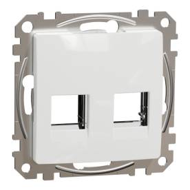 ÚJ SEDNA 2xRJ45 adapter, RDM betétekhez, fehér