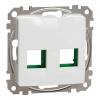 ÚJ SEDNA 2xRJ45 adapter, SYSTIMAX betétekhez, fehér 