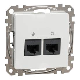 ÚJ SEDNA 2xRJ45 Cat5e UTP aljzat, fehér