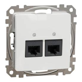 ÚJ SEDNA 2xRJ45 Cat6 UTP aljzat, fehér