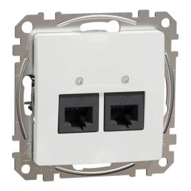 ÚJ SEDNA 2xRJ45 Cat6A UTP aljzat, fehér