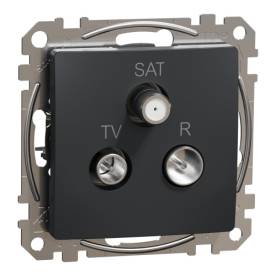 ÚJ SEDNA TV/R/SAT aljzat, átmenő, 7 dB, antracit