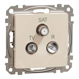 ÚJ SEDNA TV/R/SAT aljzat, átmenő, 7 dB, bézs
