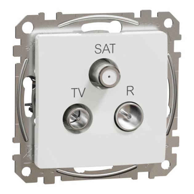 ÚJ SEDNA TV/R/SAT aljzat, átmenő, 7 dB, fehér 