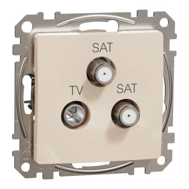 ÚJ SEDNA TV/SAT/SAT aljzat, végzáró, 4 dB, bézs 